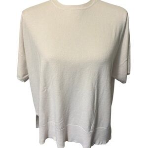 Splendid Cream Relaxed Short Sleeve Tee